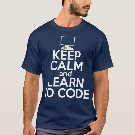 CALM TO CODE保コー学ドおもしろいミームギフト Tシャツ (正面)