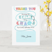 Calm to My Chaos Card SENCO SEN teacher カード (黄色い花)