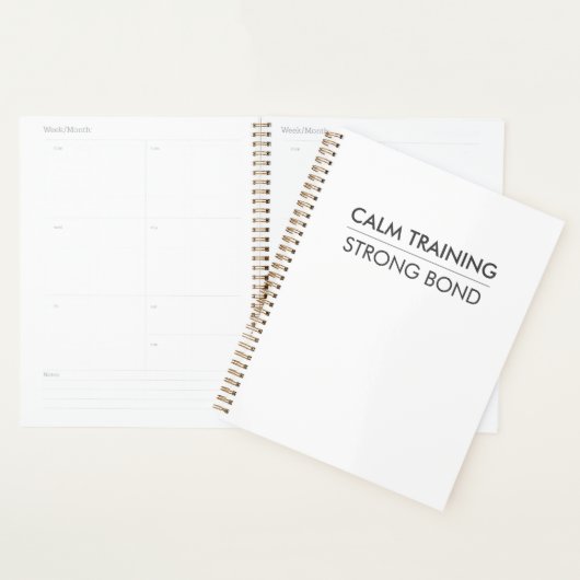 CALM TRAINING STRONG BOND – Minimal Dog Training プランナー手帳 (ディスプレー)