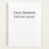CALM TRAINING STRONG BOND – Minimal Dog Training プランナー手帳 (正面)