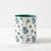 Calm-Tropical Palm & Dots Color Inside マグカップ (中央)