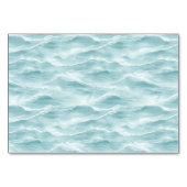 Calm Turquoise Nautical Wave Border テーブルナンバー (裏面)