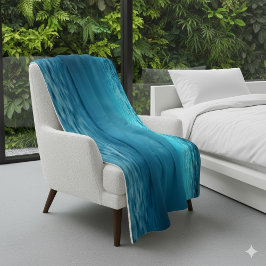 Calm Underwater Blue Ocean Light シェルパブランケット