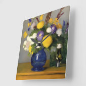 Calm Water Color Botanical Art スクエア壁時計 (傾斜)