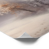 Calm Watercolor Landscape and Inspirational Quote ポスター (角)