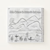 'Calm Waters in  Nature's Embrace' Spiral Notebook ノートブック (裏面)