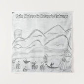 'Calm Waters in  Nature's Embrace' Tapestry タペストリー (正面)