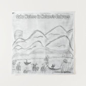 'Calm Waters in  Nature's Embrace' Tapestry タペストリー (正面)