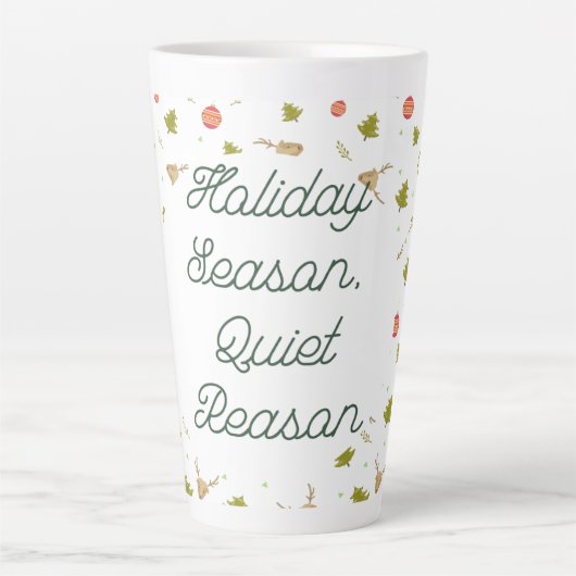Calm Winter Mug – Cozy Minimal Design カフェラテマグ (正面)