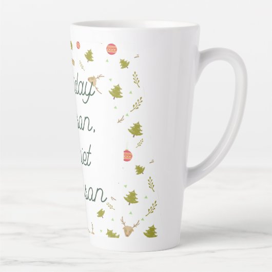 Calm Winter Mug – Cozy Minimal Design カフェラテマグ (右)