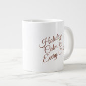 Calm Winter Mug – Cozy Minimal Design ジャンボコーヒーマグカップ (正面右)