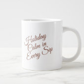 Calm Winter Mug – Cozy Minimal Design ジャンボコーヒーマグカップ (右)