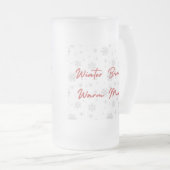 Calm Winter Mug – Cozy Minimal Design フロストグラスビールジョッキ (正面右)