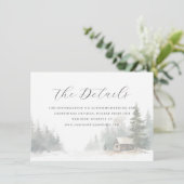 Calm Winter Watercolor Cabin Scene エンクロージャーカード (スタンド正面)