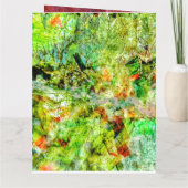 Calm yellow abstract Folded Greeting Card,Dazzling カード (裏面)