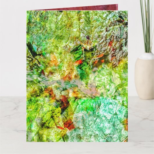 Calm yellow abstract Folded Greeting Card,Dazzling カード (正面)