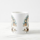 Calm Yoga女性コーヒーティーマグクリームをポーズ吹する コーヒーマグカップ (中央)