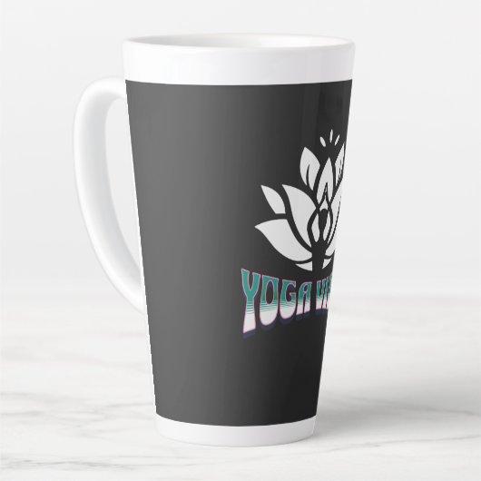 Calm Yoga Flow with Mat & Blocks カフェラテマグ (左アングル)