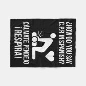 Calmate Y RespiraでC.p.rとスペインの言う方法 フリースブランケット (正面(横))