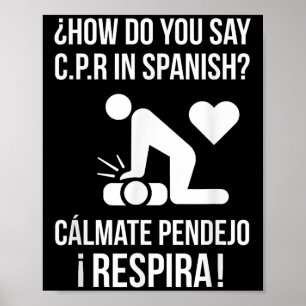 Calmate Y RespiraでC.p.rとスペインの言う方法 ポスター