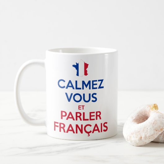 Calmez Vous et Parler Français コーヒーマグカップ (ドーナツ)