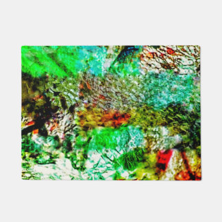 Calming abstract doormat,Beautify mild yellow art ドアマット