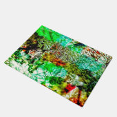 Calming abstract doormat,Beautify mild yellow art ドアマット (アングル)