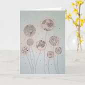 Calming Garden Spheres Mixed Media カード (黄色い花)