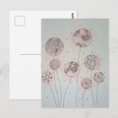 Calming Garden Spheres Mixed Media ポストカード (正面/裏面)