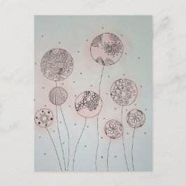 Calming Garden Spheres Mixed Media ポストカード