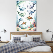 Calming Gentle Ocean Nursery Wall Art キャンバスプリント (インサイチュ (寝室))
