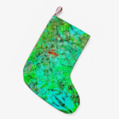 Calming green abstract christmas stocking,Smooth スモールクリスマスストッキング (正面 (吊り時))