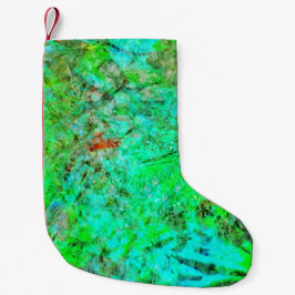 Calming green abstract christmas stocking,Smooth スモールクリスマスストッキング