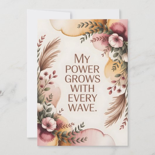 Calming Labor Wave Affirmation Art シーズンカード (正面)