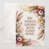 Calming Labor Wave Affirmation Art シーズンカード (正面/裏面)