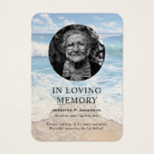 Calming Seashore Memorial祈りの言葉写真カード (正面)