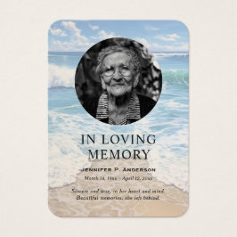 Calming Seashore Memorial祈りの言葉写真カード