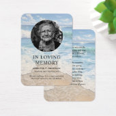 Calming Seashore Memorial祈りの言葉写真カード (デスク)