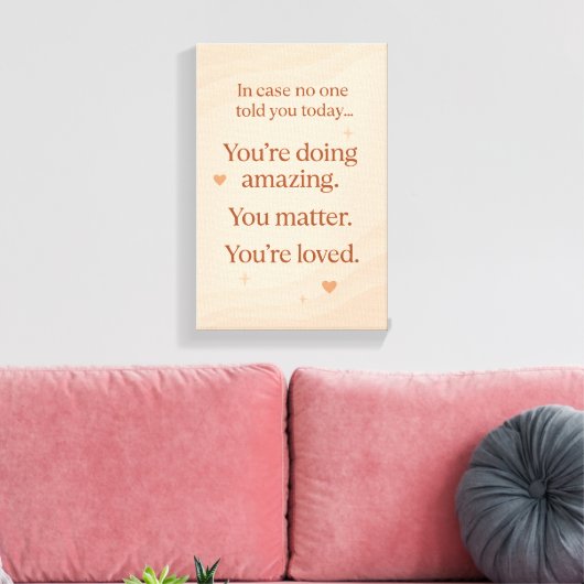 Calming Self Motivater - Heartwarming Canvas Print キャンバスプリント (インサイチュ (リビング))