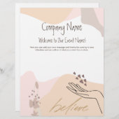 Calming Shapesハンドやる気を起こさせるイベントへようこそ レターヘッド (正面/裏面)