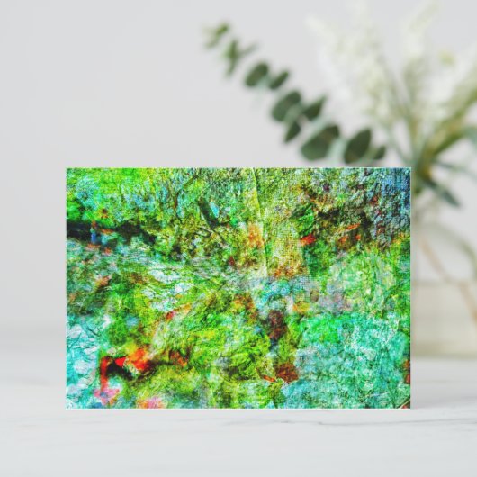 Calming yellow abstract invitation,Yellow abstract 招待状 (スタンド正面)