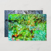 Calming yellow abstract invitation,Yellow abstract 招待状 (正面/裏面)