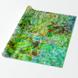 Calming yellow abstract Wrapping Paper,Relaxed art ラッピングペーパー