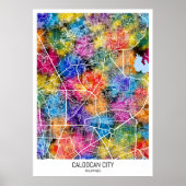 Caloocan Philippines City Map ポスター (正面)