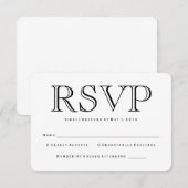 Calson 伝統的 RSVPカード (正面/裏面)
