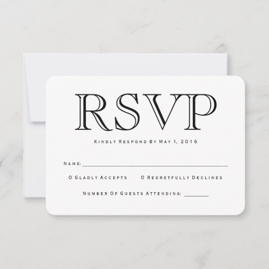 Calson 伝統的 RSVPカード (正面)