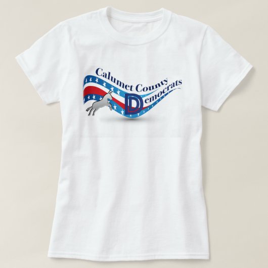 Calumet郡民主党員-女性のTシャツ* Tシャツ (デザイン正面)