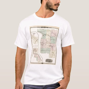 Calumet郡、ウィスコンシンの州の地図 Tシャツ