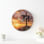 Calvary Cross Wall Clock — Inspirational Design ラージ壁時計 (ホーム)