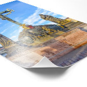 Calvary Sculpture, Charles Bridge, Prague フォトプリント (角)